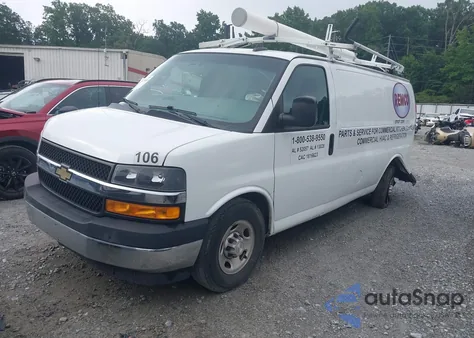 2020 Chevrolet Express G2500 Rwd 2500 Regular Wheelbase Wt из США, поврежденный, VIN 1GCWGAFG0L1264432